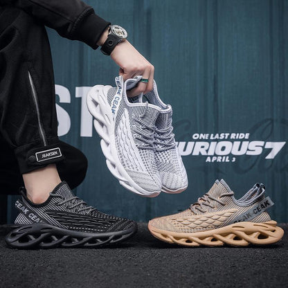 Zapatos de malla Flyknit para hombre, ligeros y casuales de moda.