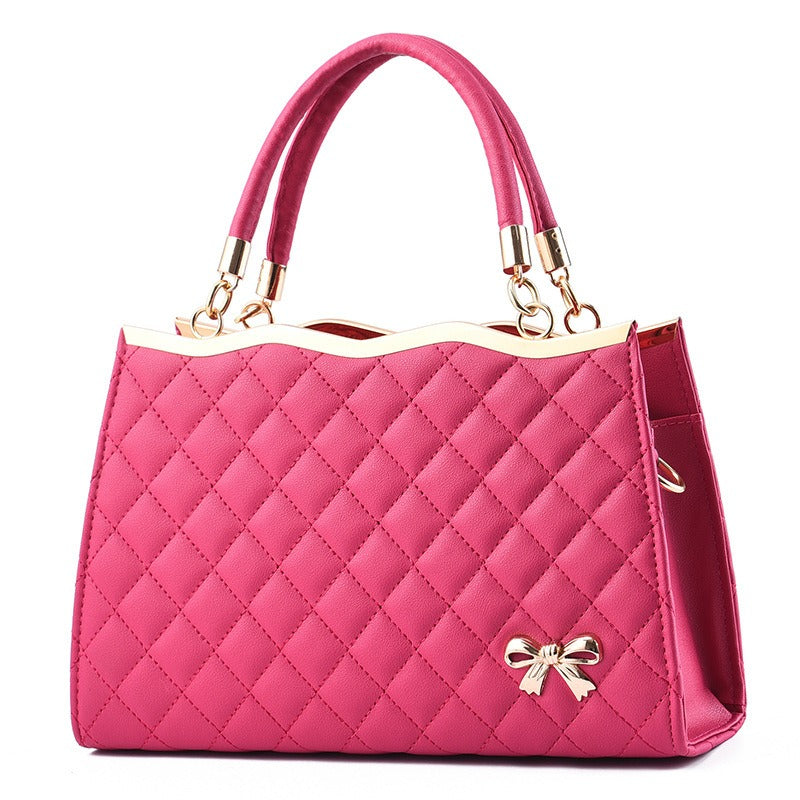 Bolso de mano bordado Lingge para mujer, grande, bandolera de un solo hombro