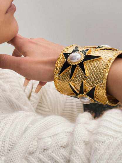 Pulsera retro de estrella de mar de la serie medieval de moda con personalidad retro francesa