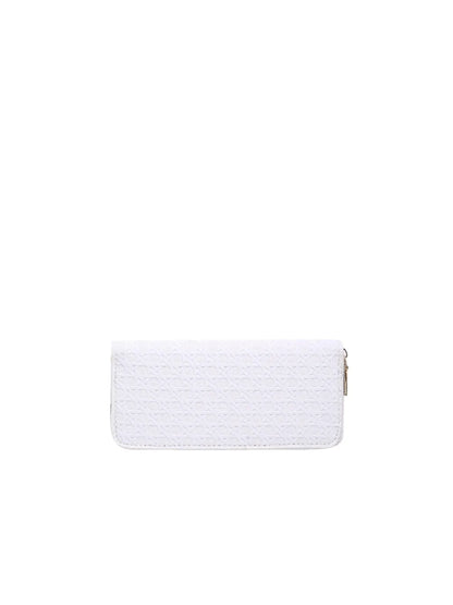 Billetera Mujer PU Leather Solid Color