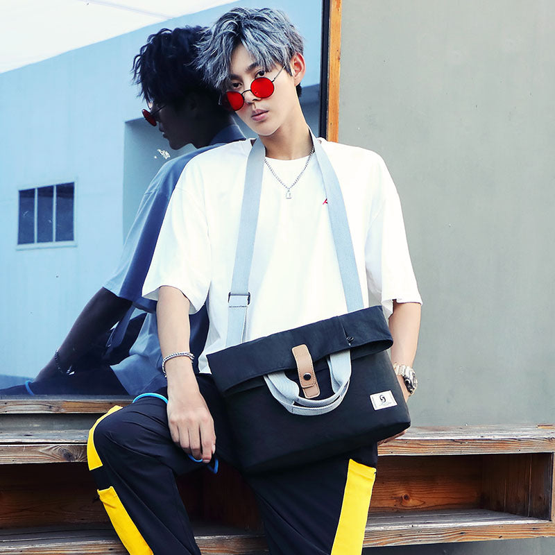 Bolso bandolera informal, nueva tendencia, bolso de hombro para hombre, bolso diagonal para tableta y ordenador.