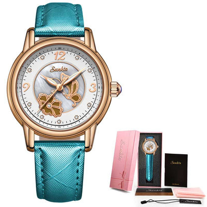 Reloj de cerámica Lige de alta calidad para mujer, exquisito reloj resistente al agua