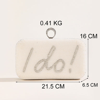 Bolsos de noche con la letra "I Do" para mujer