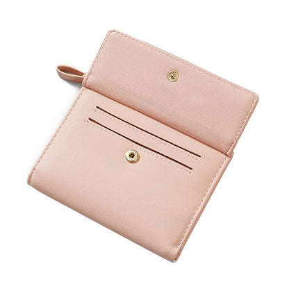 Cartera corta, nueva versión coreana pequeña, con múltiples ranuras para tarjetas