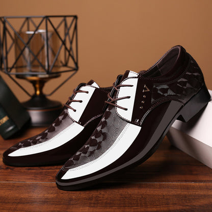 Zapatos de cuero brillante para vestir