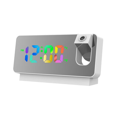 Reloj electrónico para estudiantes, LED, pantalla grande, espejo, despertador inteligente, luminoso, temperatura y humedad