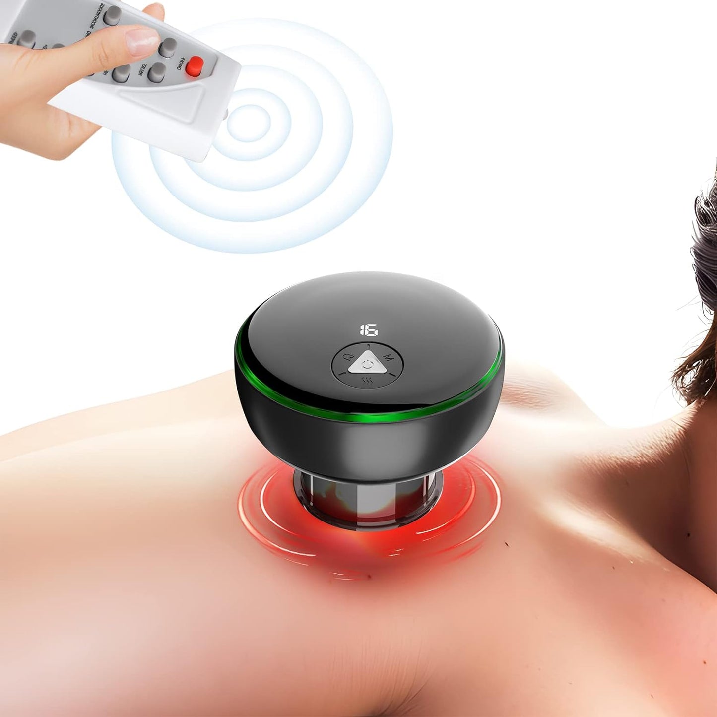 Juego de ventosas eléctricas inteligentes: 5 en 1 con control remoto y terapia de luz roja para aliviar el dolor y la recuperación