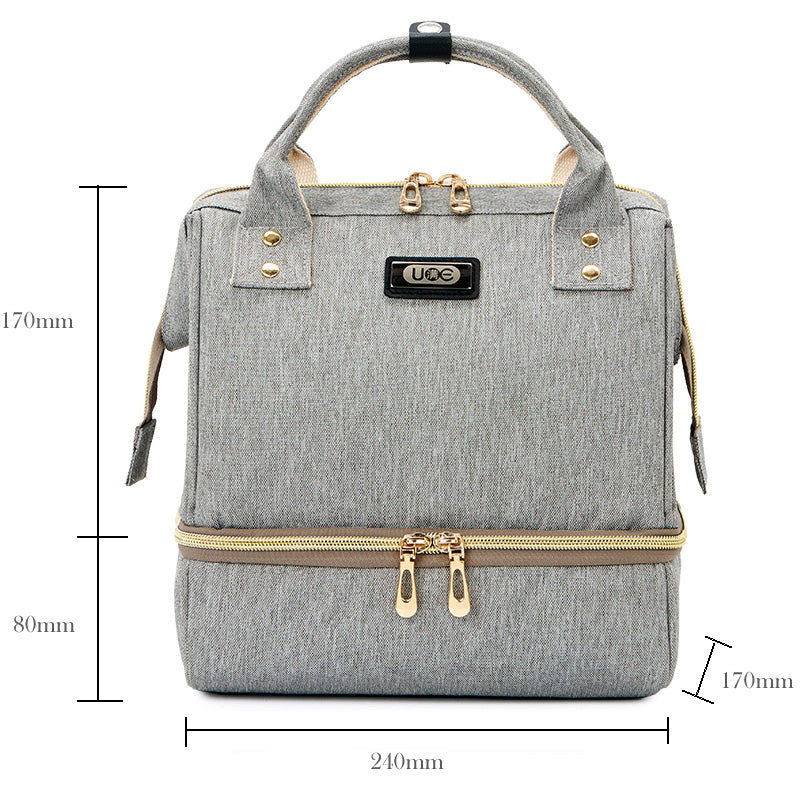 Bolsa de maternidad de moda para mamá, mochila de viaje con aislamiento térmico para el cuidado del bebé
