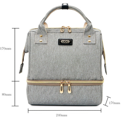 Bolsa de maternidad de moda para mamá, mochila de viaje con aislamiento térmico para el cuidado del bebé