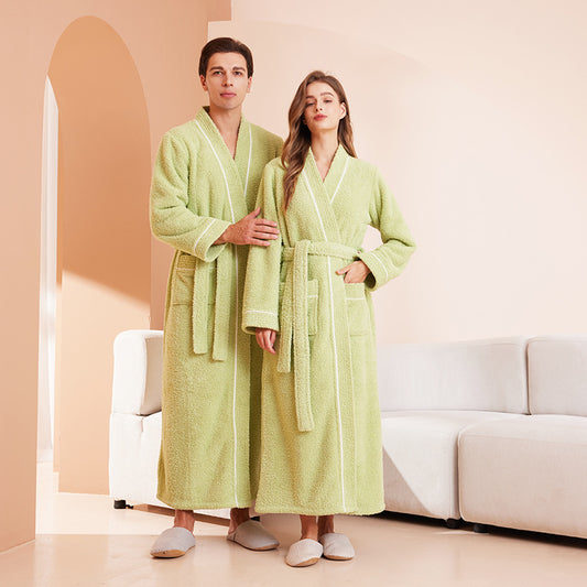Albornoz unisex, camisón de franela largo grueso. Bata de baño o ropa de dormir