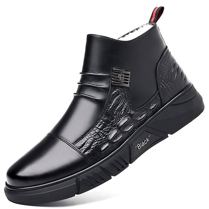 Botas de cuero para hombre, estilo Martin/Chelsea de moda, estilo británico