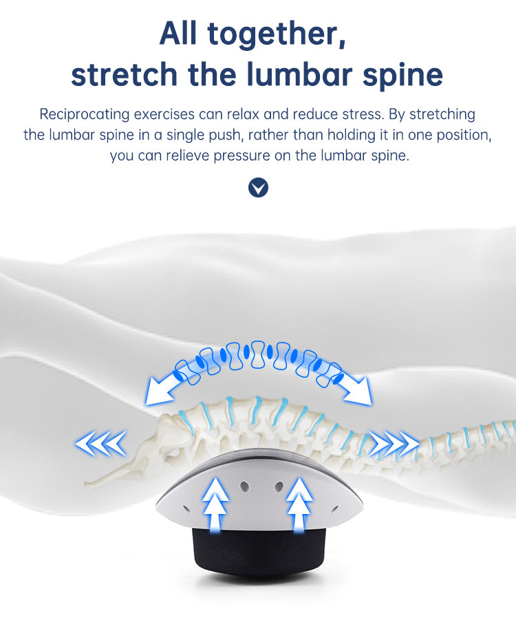 Masajeador de cintura con tracción lumbar, compresa caliente inflable, camilla cervical para espalda, masaje con presión de aire, reduce el alivio del dolor.