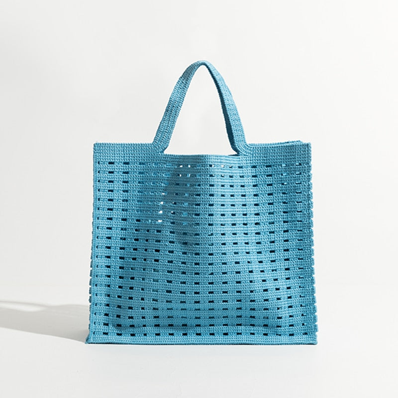 Bolso tejido nuevo, hecho a mano, con diseño de gofre hueco, color caramelo,
