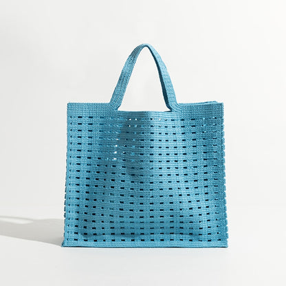 Bolso tejido nuevo, hecho a mano, con diseño de gofre hueco, color caramelo,