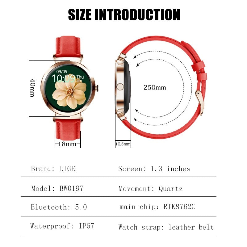 LIGE/BANGWEI Nuevo reloj inteligente para mujer Reloj de pulsera multifuncional