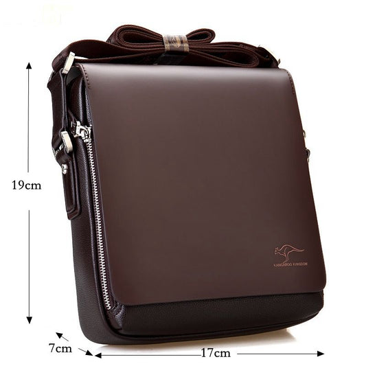 Bolsos de mensajero para hombre, bolsos de hombro de piel de canguro