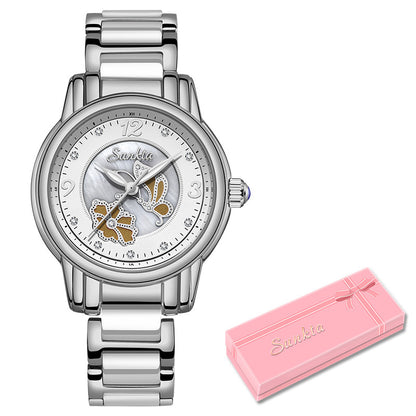 Reloj de cerámica Lige de alta calidad para mujer, exquisito reloj resistente al agua