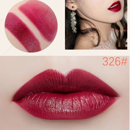 Lápiz labial de terciopelo de larga duración para labios rojos, resistente al agua, color nude, 6 colores de lujo, mate.
