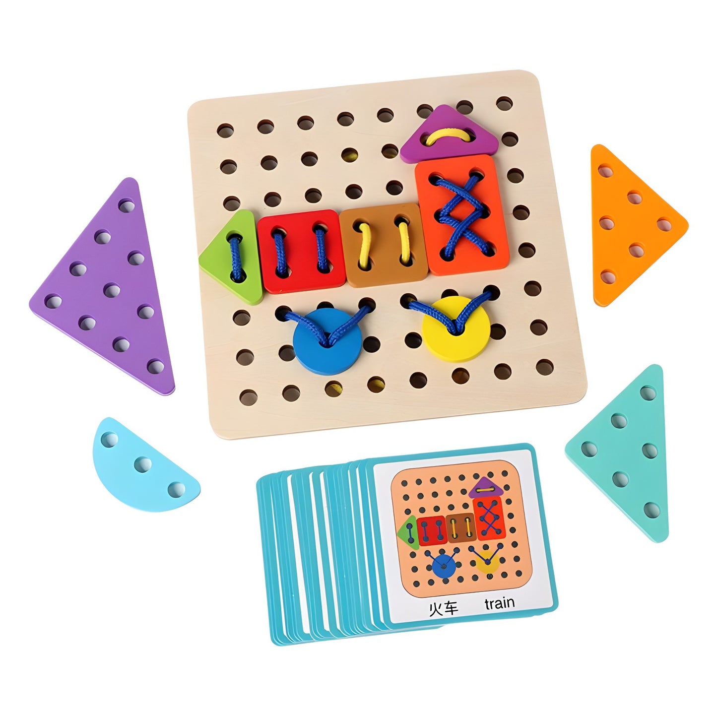 Juego creativo de cuerdas para niños, rompecabezas de educación temprana para bebés.