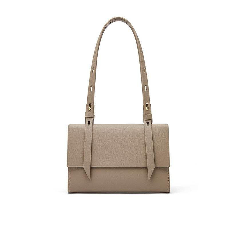 Bolso de hombro de cuero genuino, estilo versátil, de diseño exclusivo, para mujer.