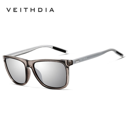 Gafas de sol unisex VEITHDIA de aluminio retro con lentes polarizadas TR90, accesorios vintage para hombre y mujer, 6108