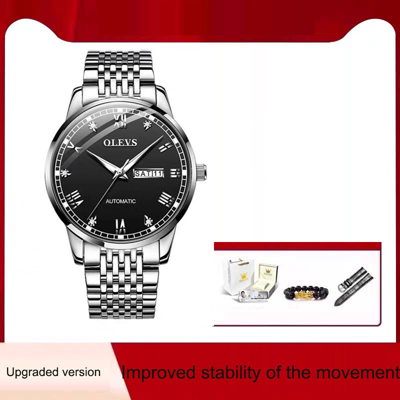 Reloj para hombre, automático, de cuerda simple, resistente al agua