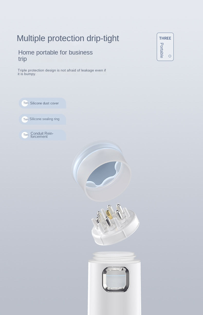 Dispositivo de medicina para el cuero cabelludo. Aporta líquido para el cuidado del cabello, peine medicinal