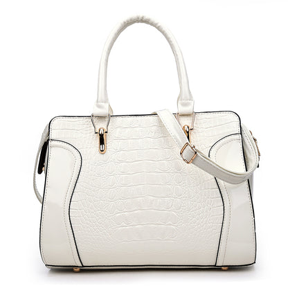 Bolso de mano para mujer con estampado de cocodrilo