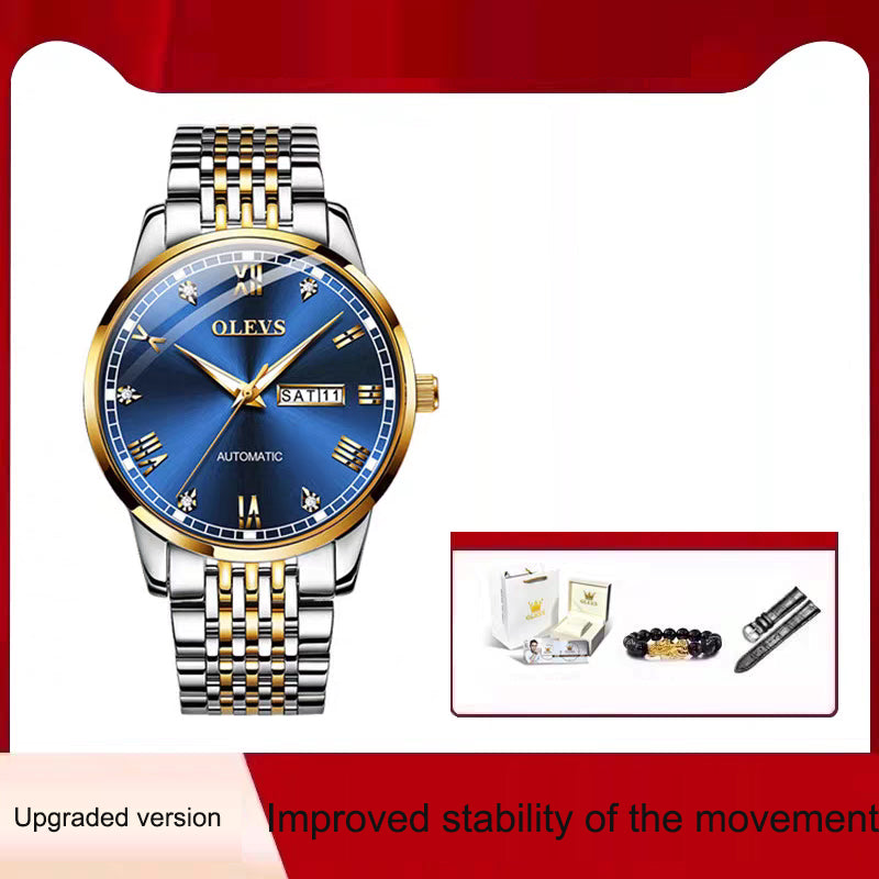 Reloj para hombre, automático, de cuerda simple, resistente al agua