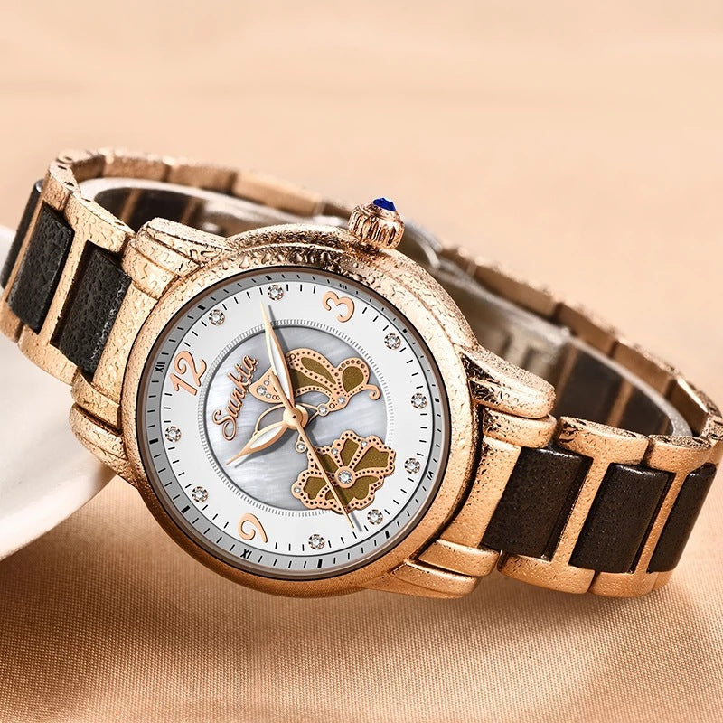 Reloj de cerámica Lige de alta calidad para mujer, exquisito reloj resistente al agua