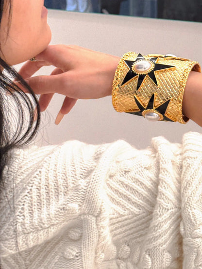 Pulsera retro de estrella de mar de la serie medieval de moda con personalidad retro francesa