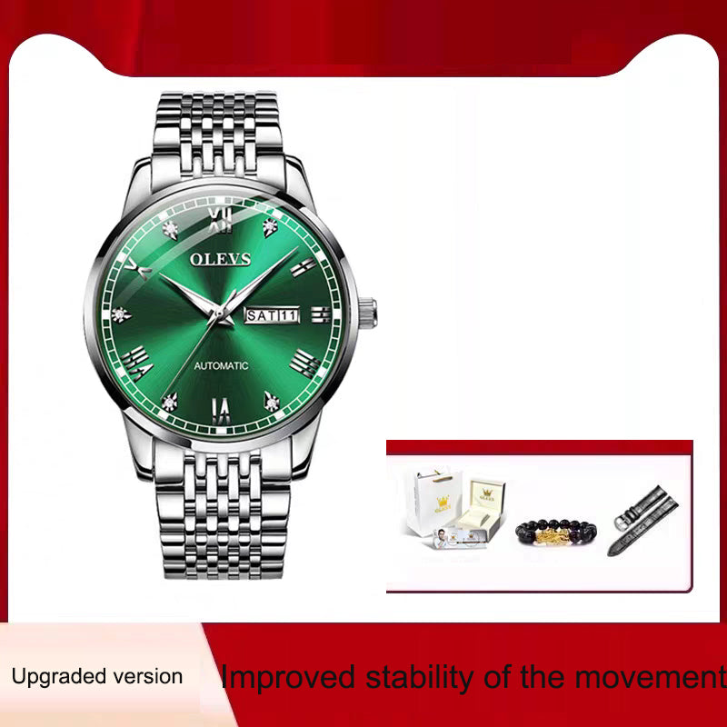 Reloj para hombre, automático, de cuerda simple, resistente al agua