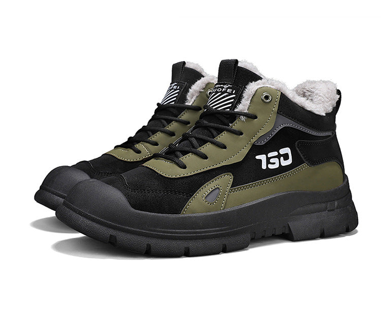 Botas estilo Martin cálidas de lana de invierno para hombre, deportivas casuales, versátiles