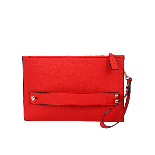 Bolso de mano para mujer, estilo coreano, rojo, para cenas y fiestas, de gran capacidad