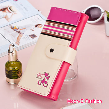 Carteras para mujer de piel sintética suave con diseño de gatos