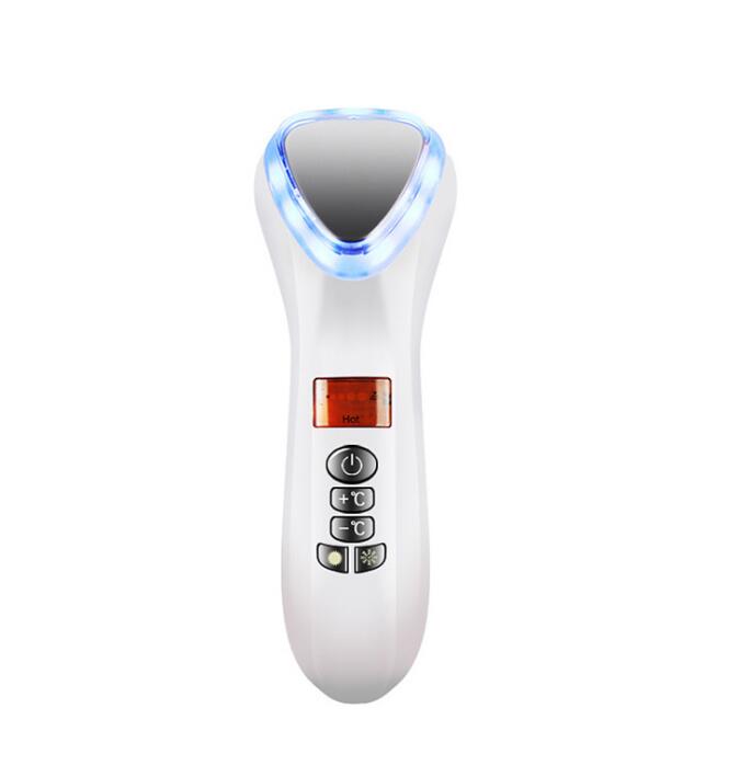 Máquina de crioterapia ultrasónica con LED, martillo de calor y frío, lifting facial, masajeador vibratorio, para rostro, cuerpo