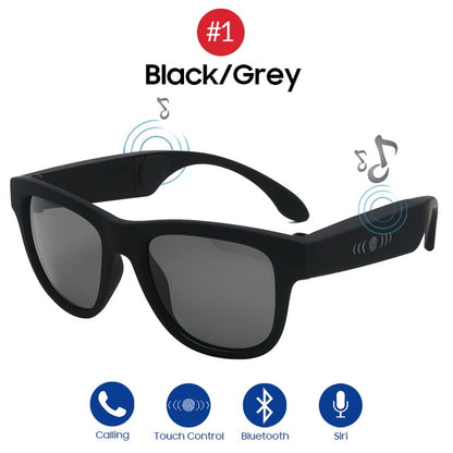 Gafas de sol VIVIBEE de conducción ósea con música Zungle 2019, inteligentes con Bluetooth para hombre y mujer, con audio polarizado