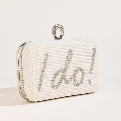 Bolsos de noche con la letra "I Do" para mujer