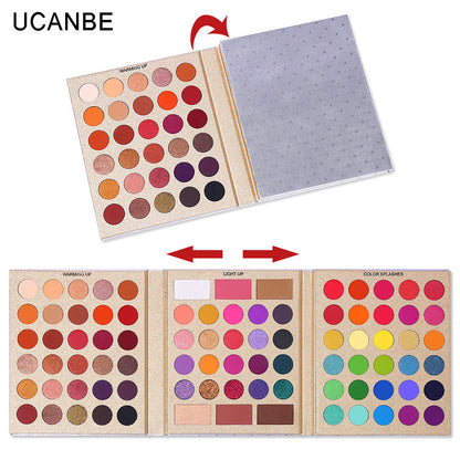 Paleta de sombras de ojos UCANBE de 86 colores, sombras de ojos mate perladas, contorno, rubor, resaltador, maquillaje con múltiples efectos.