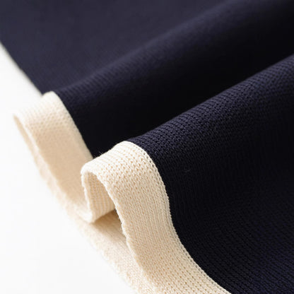 Falda de punto de corte A con ribete