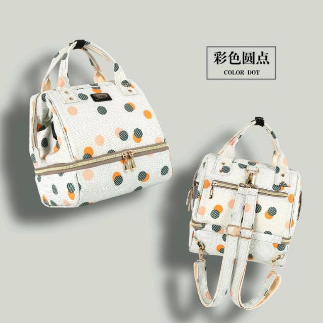 Bolsa de maternidad de moda para mamá, mochila de viaje con aislamiento térmico para el cuidado del bebé