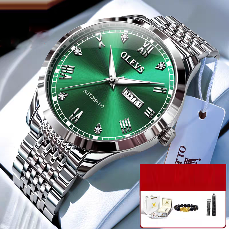 Reloj para hombre, automático, de cuerda simple, resistente al agua