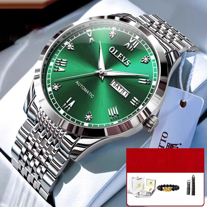 Reloj para hombre, automático, de cuerda simple, resistente al agua