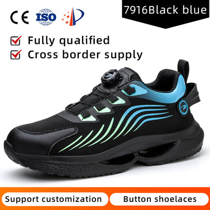 Zapatillas de seguridad con punta de acero, antideslizantes, resistentes al desgaste