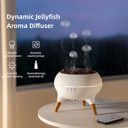 Humidificador de aire eléctrico con luz nocturna y control remoto para aromaterapia