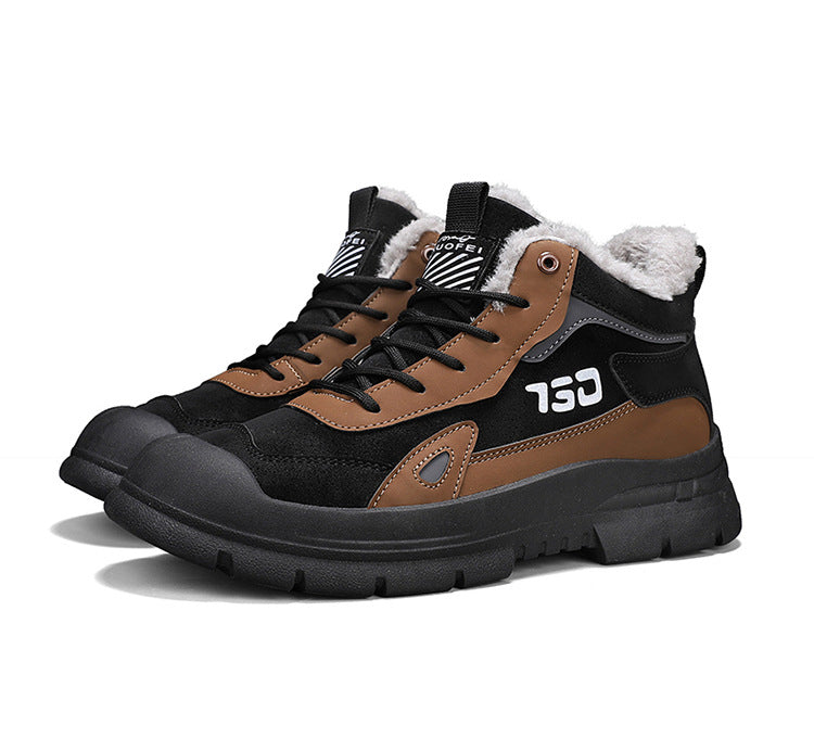 Botas estilo Martin cálidas de lana de invierno para hombre, deportivas casuales, versátiles