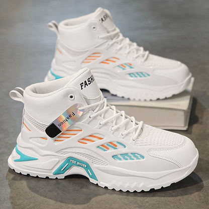 Zapatos altos transpirables para hombre, suela gruesa modernos
