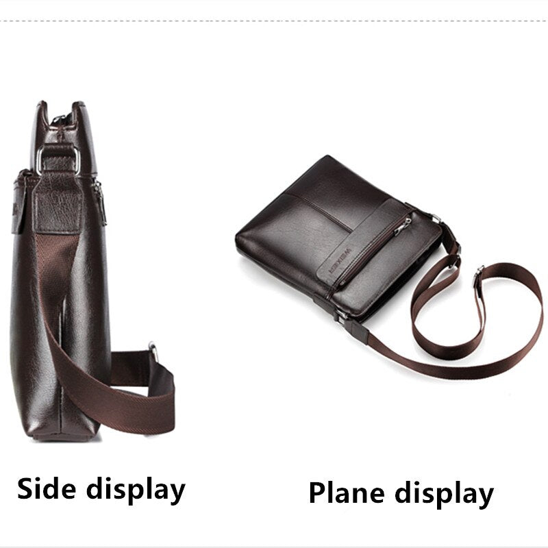 Bolso de hombre juvenil, de cuero con cremallera. Bolso de mano para iPad