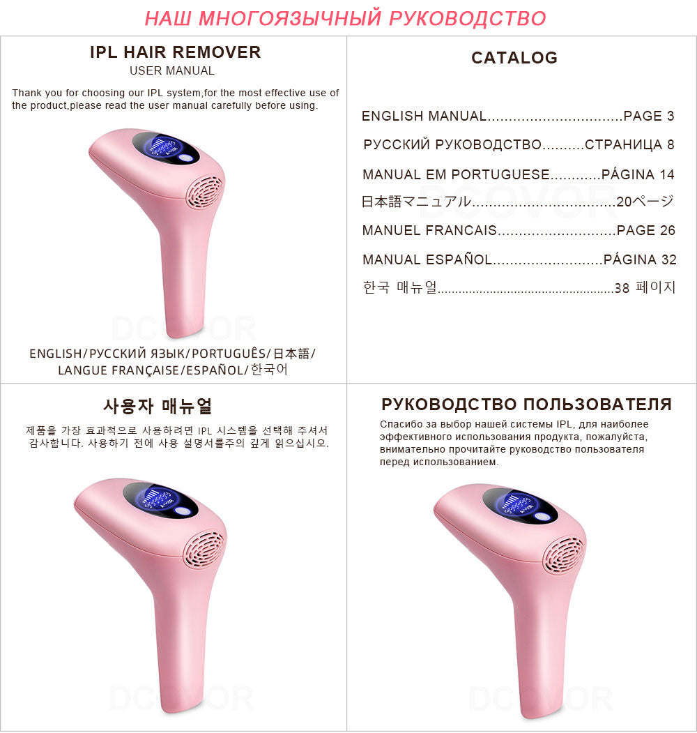 Nueva Depiladora Láser Permanente IPL Fotodepiladora Depilación Depiladora Eléctrica Indolora