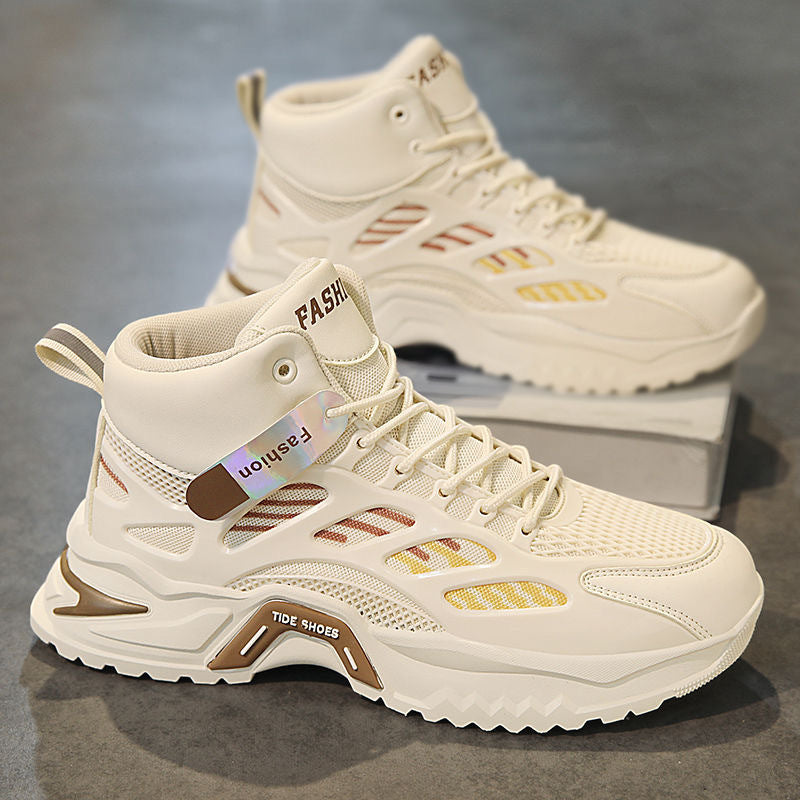 Zapatos altos transpirables para hombre, suela gruesa modernos